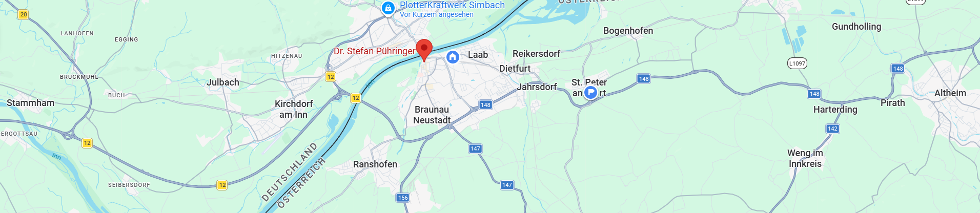 Google Ausschnitt Braunau Orination Dr. Stefan Pühringer